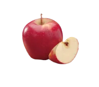 Manzana roja partida