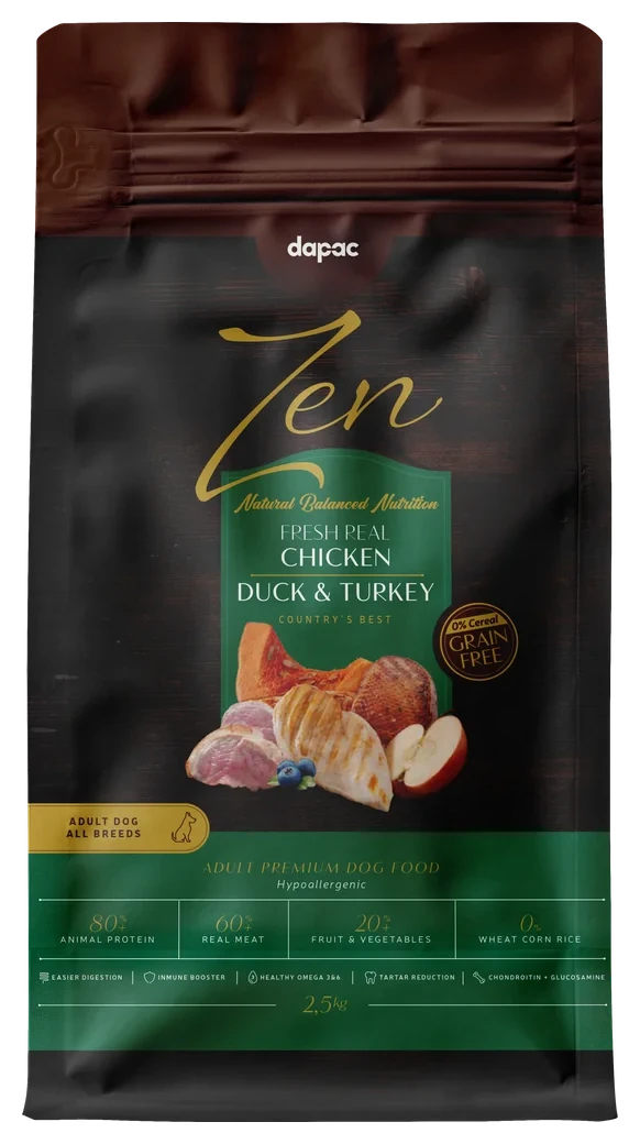 Country's Best Chicken, Duck & Turkey, saco de 2,5 kg