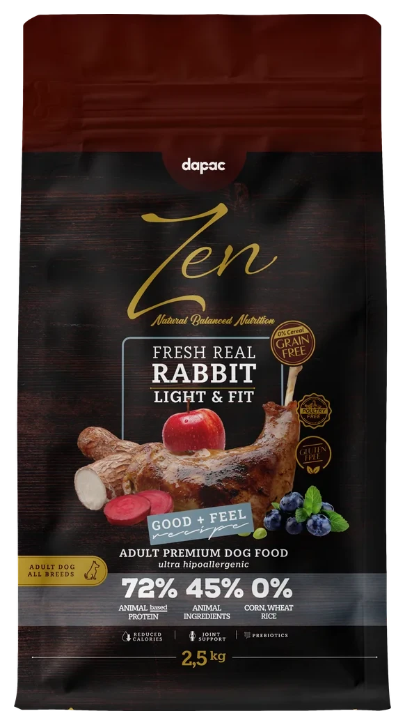 Grain Free Rabbit Light & Fit, saco de 2,5 kg