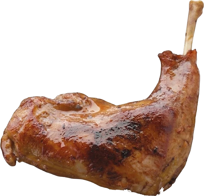 Muslo de conejo asado