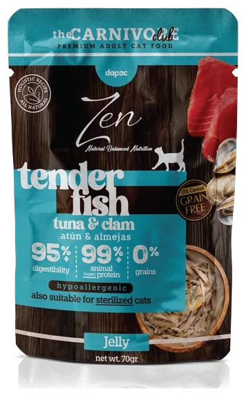 Sobre de Zen Cat Tender Meats Atún y almejas