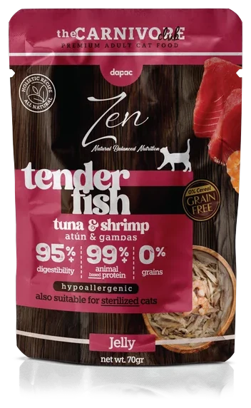 Sobre de Zen Cat Tender Meats Atún y gambas