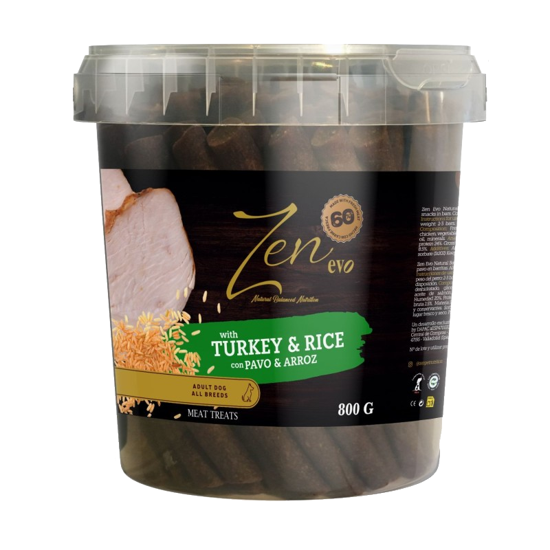 Zen EVO Barritas de pavo y arroz 800 g