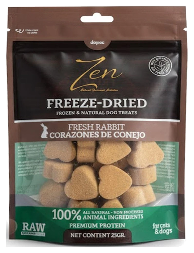 Bolsa de Zen Freeze-Dried Corazones de conejo