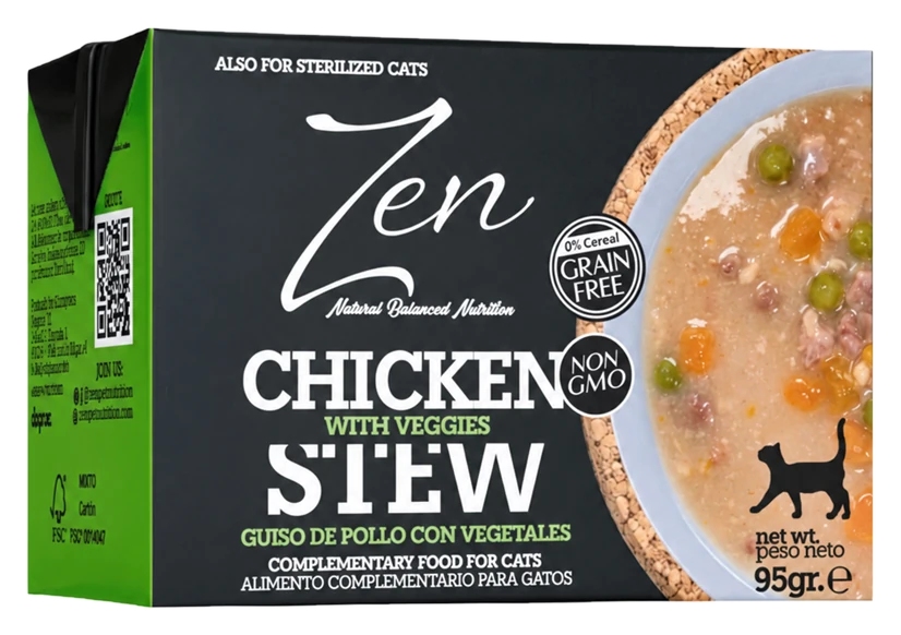 Envase de Zen Stew de pollo con verduras, 95 g