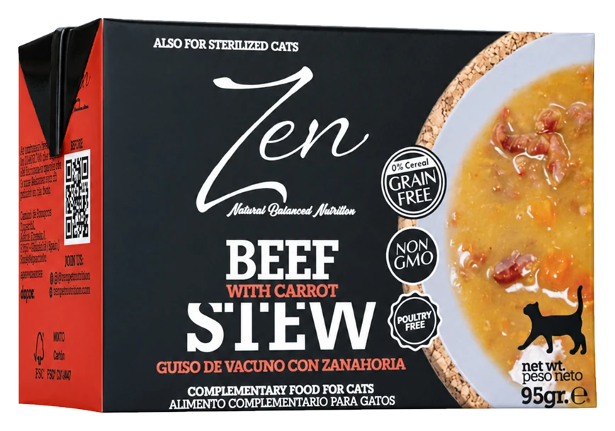 Envase de Zen Stew de ternera con zanahoria, 95 g