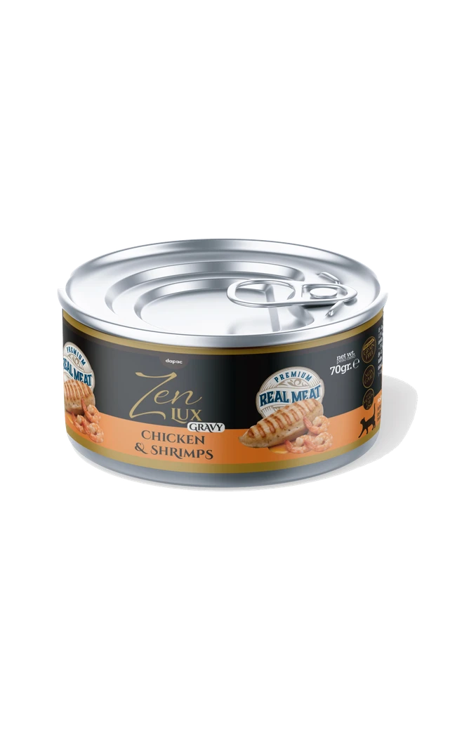 Lata de Zen Lux Pollo y gambas en salsa