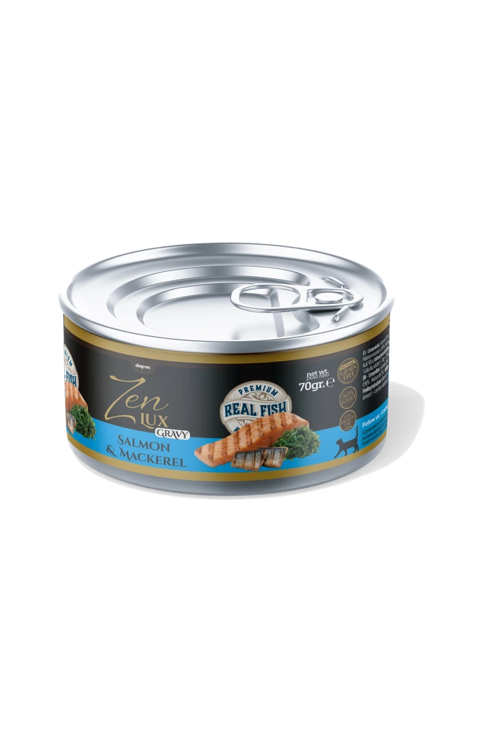 Lata de Zen Lux Salmón y caballa en salsa