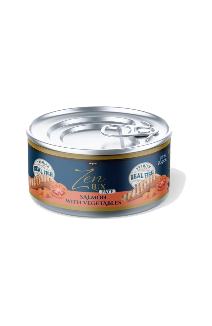 Lata de Zen Lux Paté de salmón y vegetales