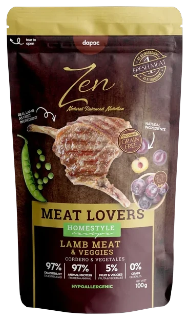 Pouch de Zen Meat Lovers Cordero y vegetales