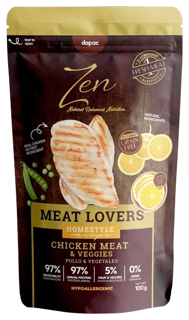Pouch de Zen Meat Lovers Pollo y vegetales