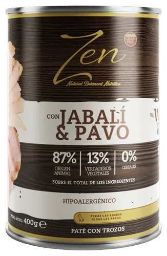Lata de Zen Paté Jabalí y pavo