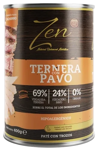 Lata de Zen Paté Ternera y pavo