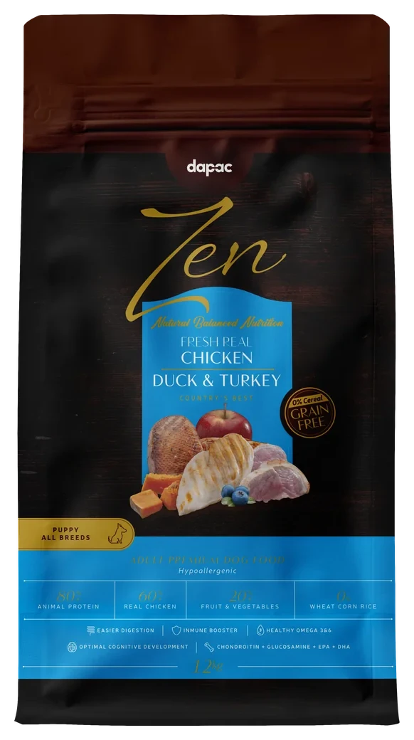 Saco de Zen Puppies con pollo, pato y pavo