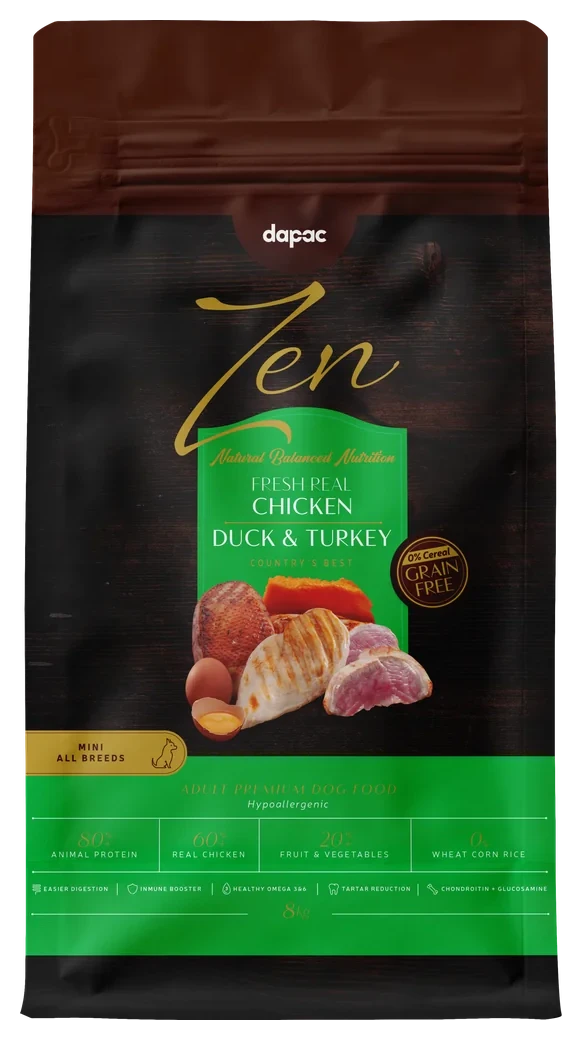 Saco de Zen para razas mini con pollo, pato y pavo